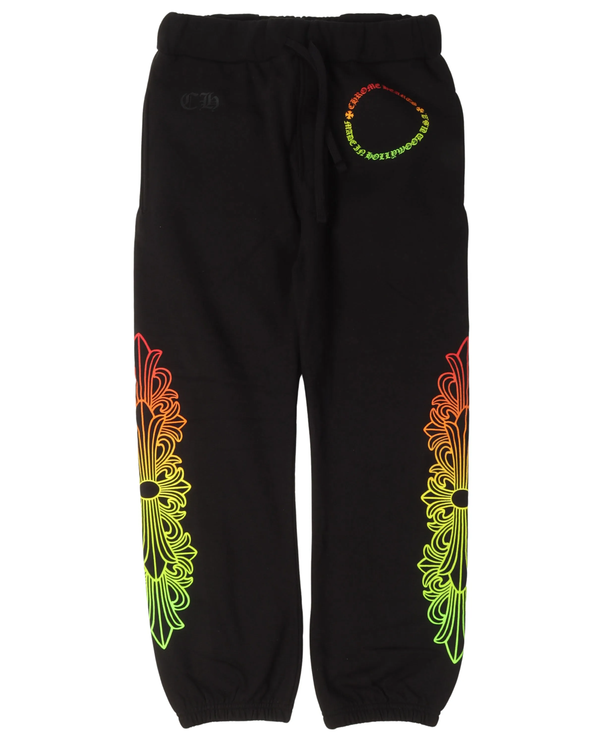 Gradient Floral Circle Sweatpants