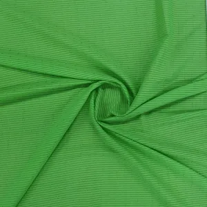 Green Solid Jacquard Cotton Fabric, Plain Weave 48 Inches, TU-1977