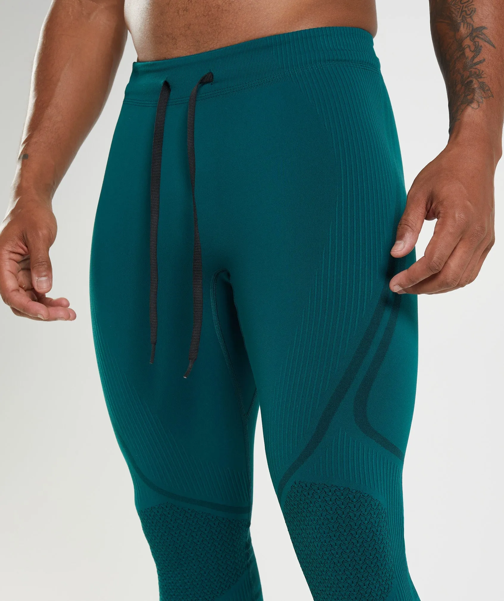 Gymshark 315 Seamless Tights - Winter Teal/Black