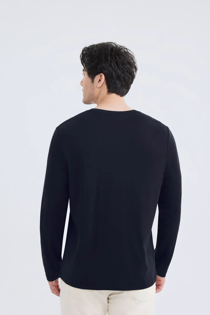 HeatGuard Crew Neck Long Sleeve T-Shirt | Navy NNY096