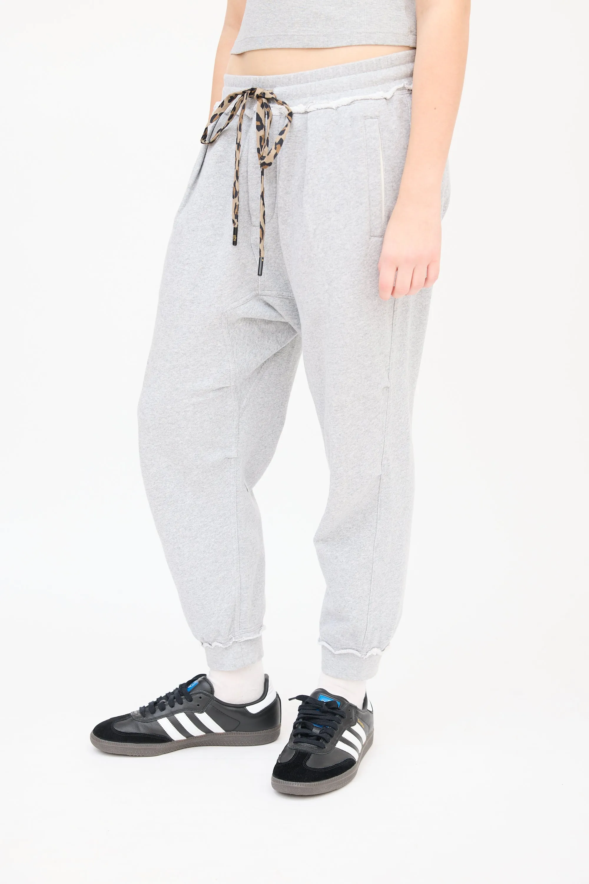 Heather Grey Drop Seat Sweat Pant