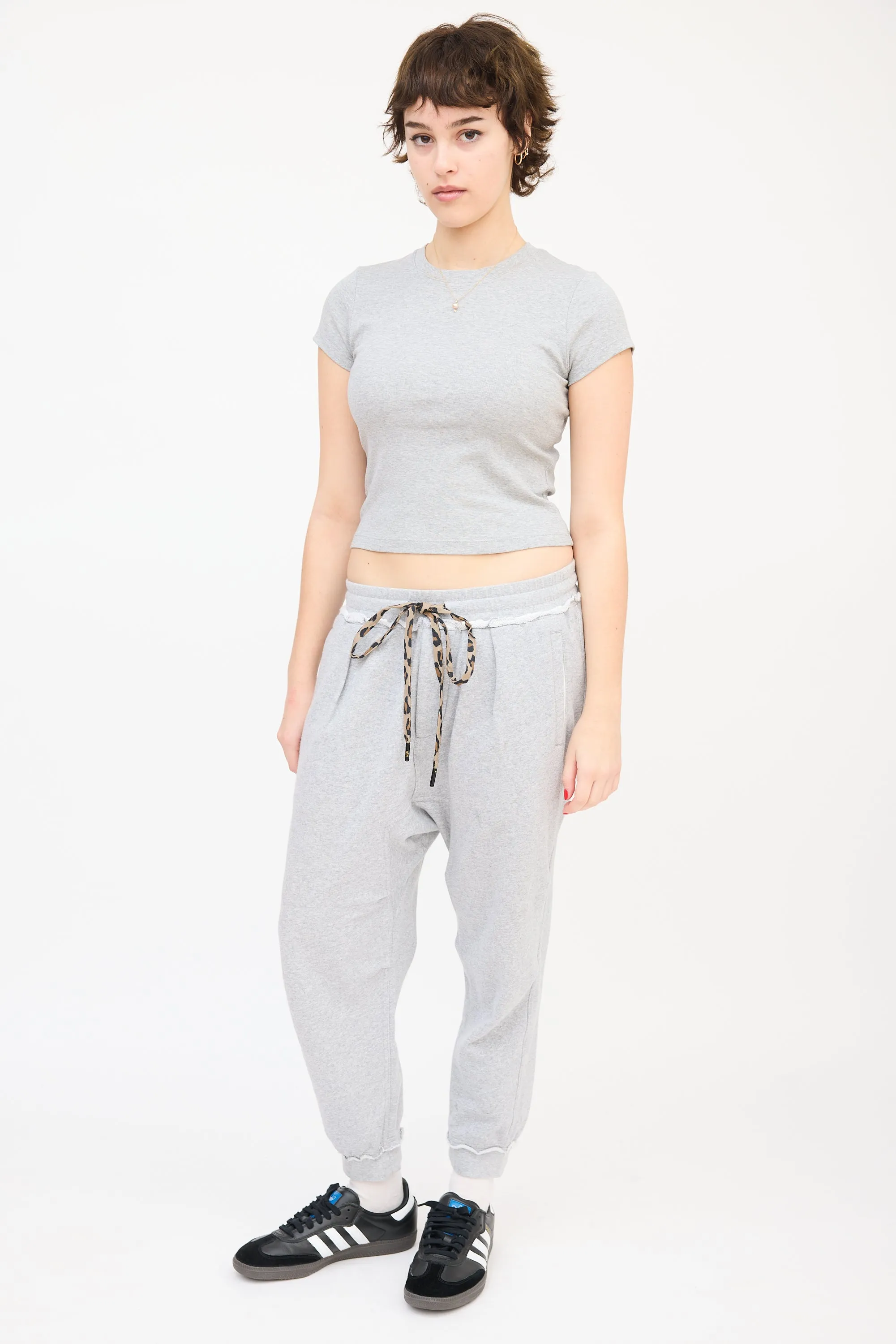 Heather Grey Drop Seat Sweat Pant