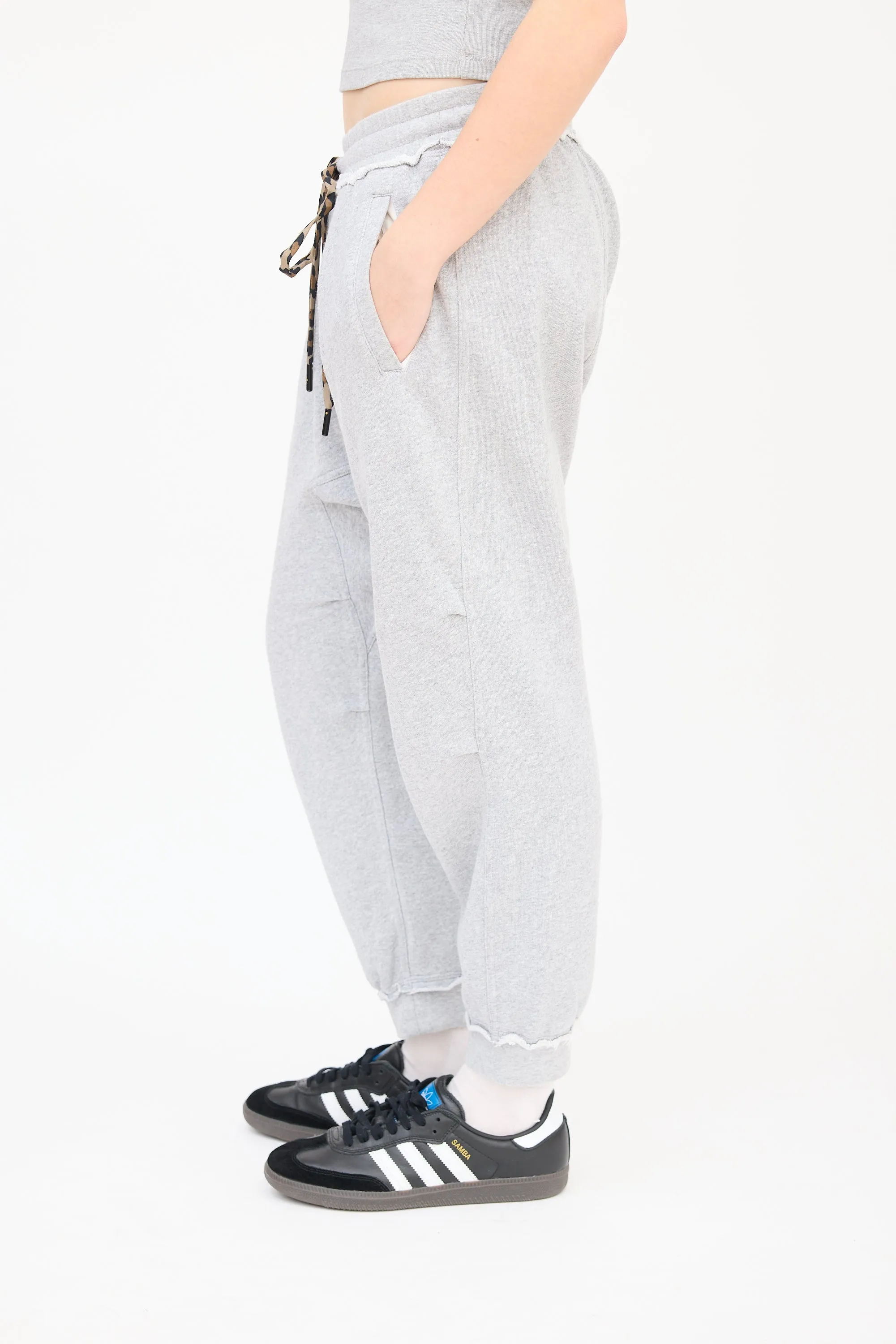 Heather Grey Drop Seat Sweat Pant