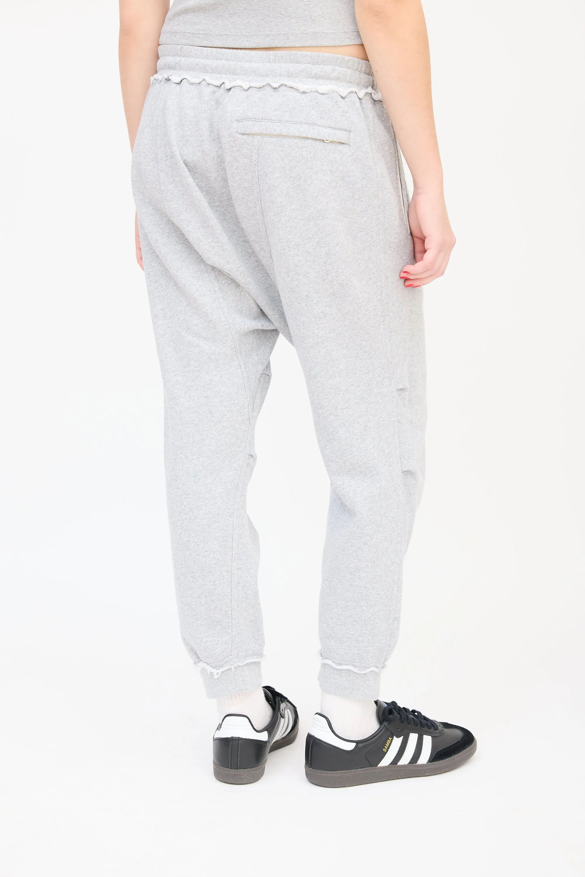 Heather Grey Drop Seat Sweat Pant