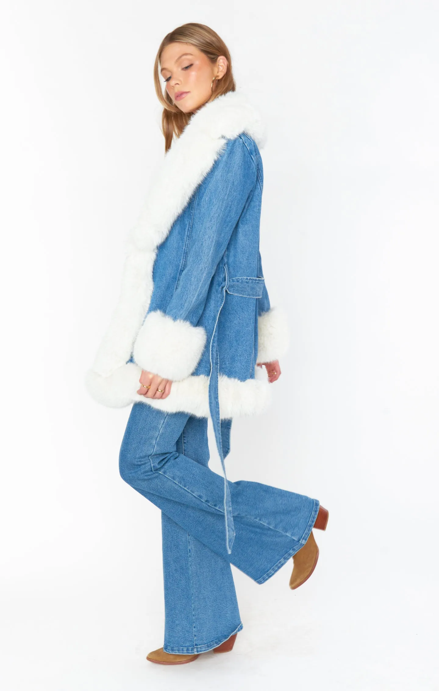 Hudson Coat ~ Sky Rider with Faux Fur