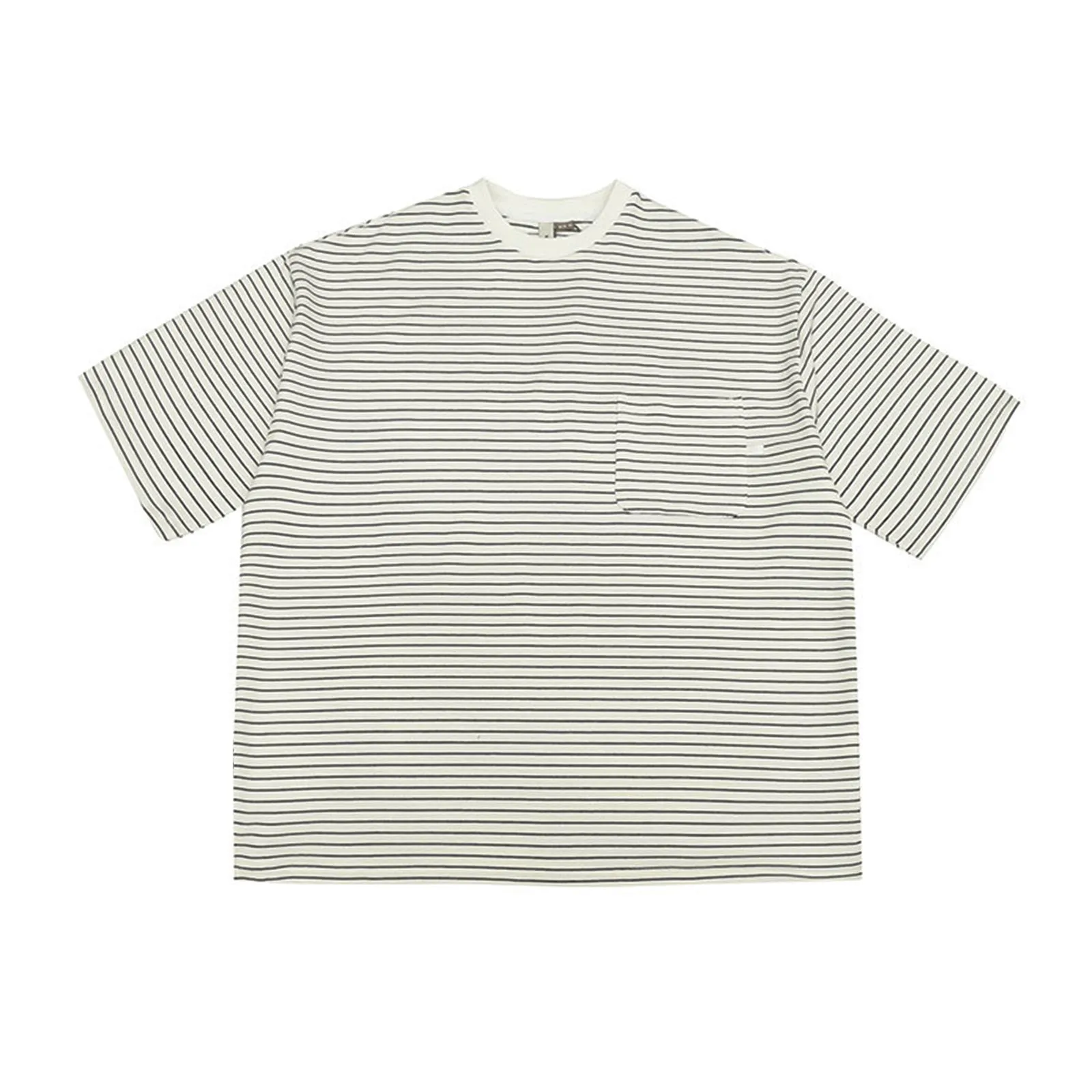 Japanese Striped Round Neck Pullover Unisex T-shirt