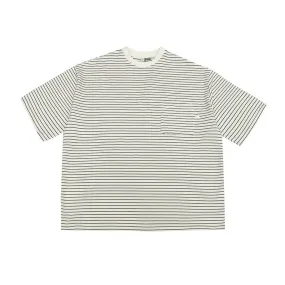 Japanese Striped Round Neck Pullover Unisex T-shirt