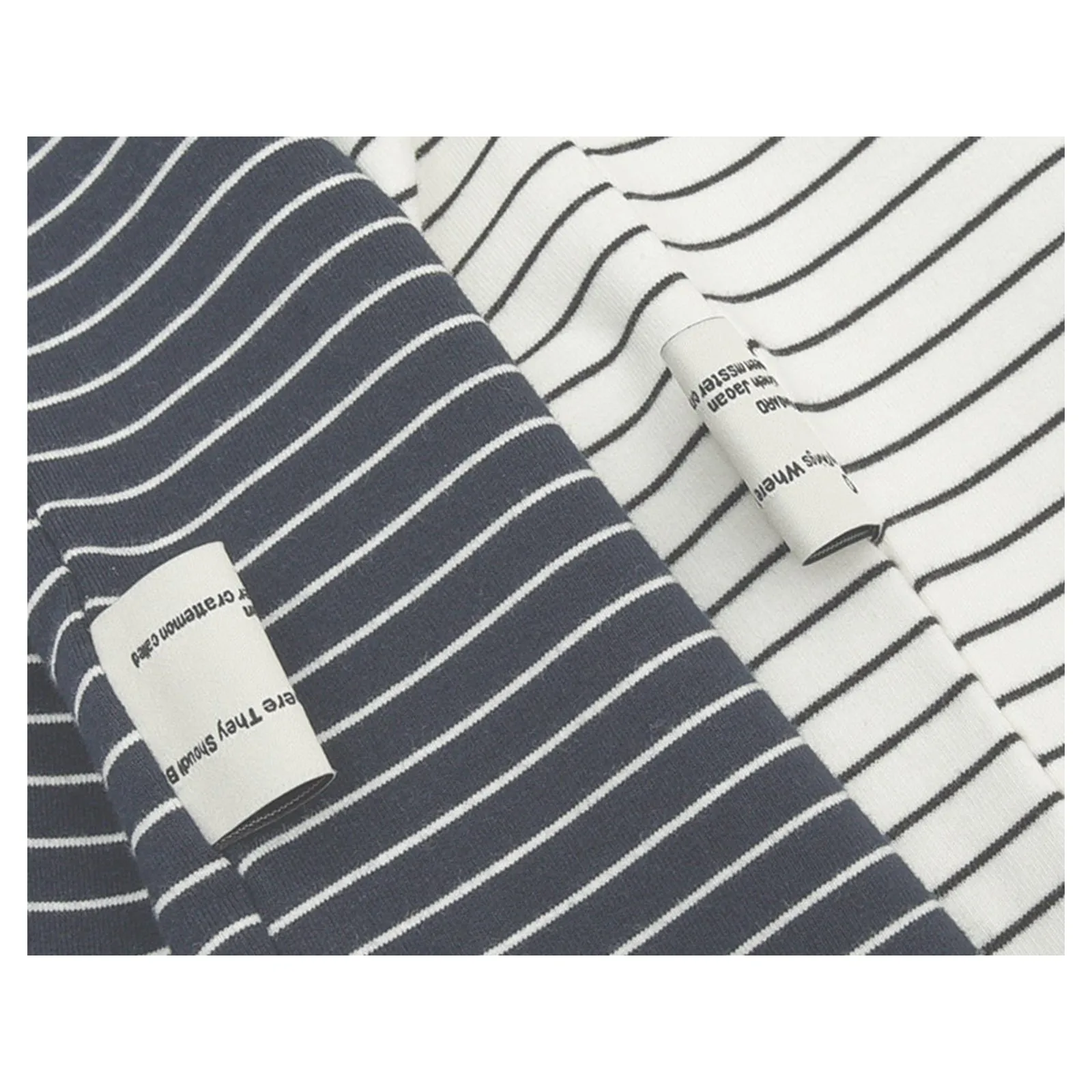 Japanese Striped Round Neck Pullover Unisex T-shirt