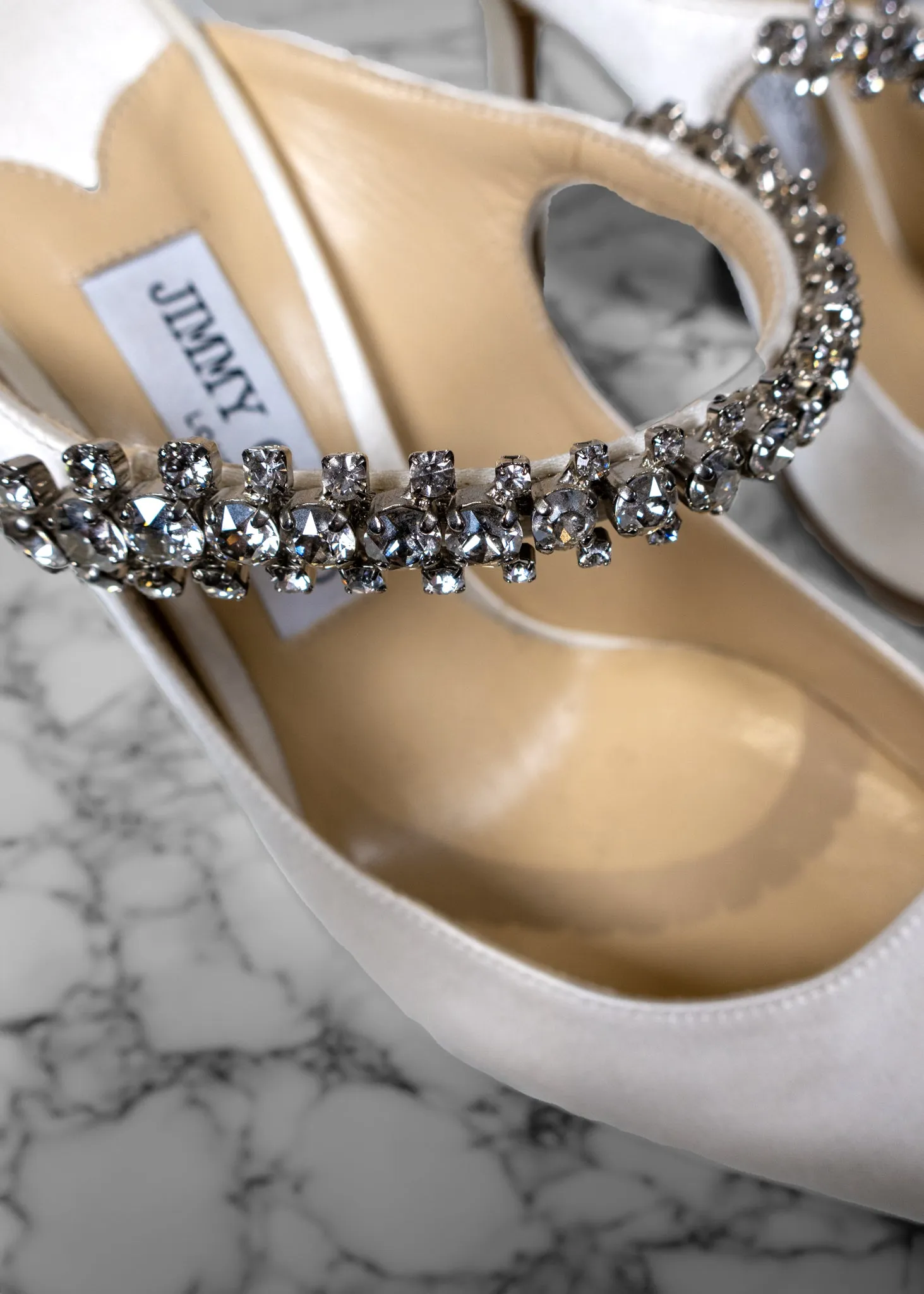 Jimmy Choo Bing 100 Embellished High Heel Mules