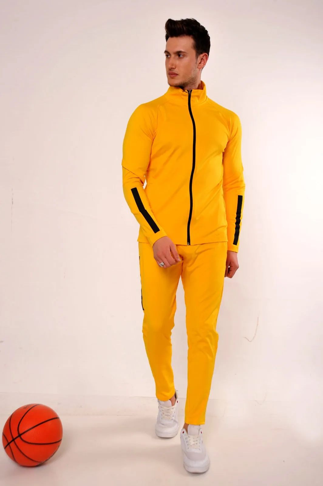 Jordan Yellow With Black Gradient Tracksuit Set (2pcs)