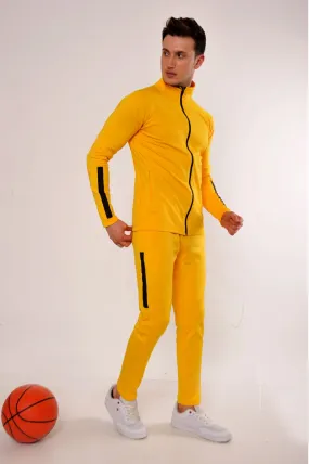 Jordan Yellow With Black Gradient Tracksuit Set (2pcs)