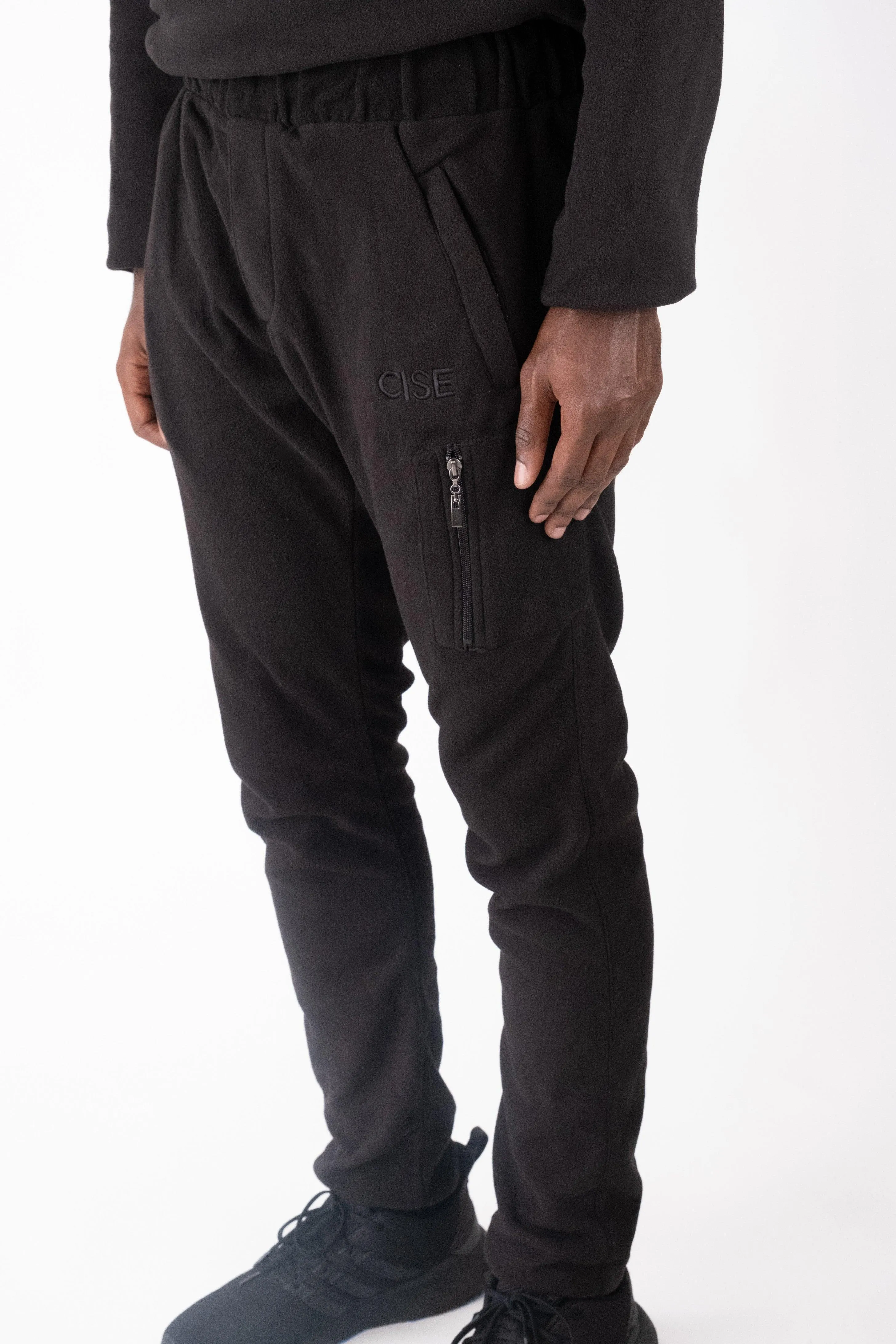 Kennedy Quarter-Zip Sweatpants (Matte Black)