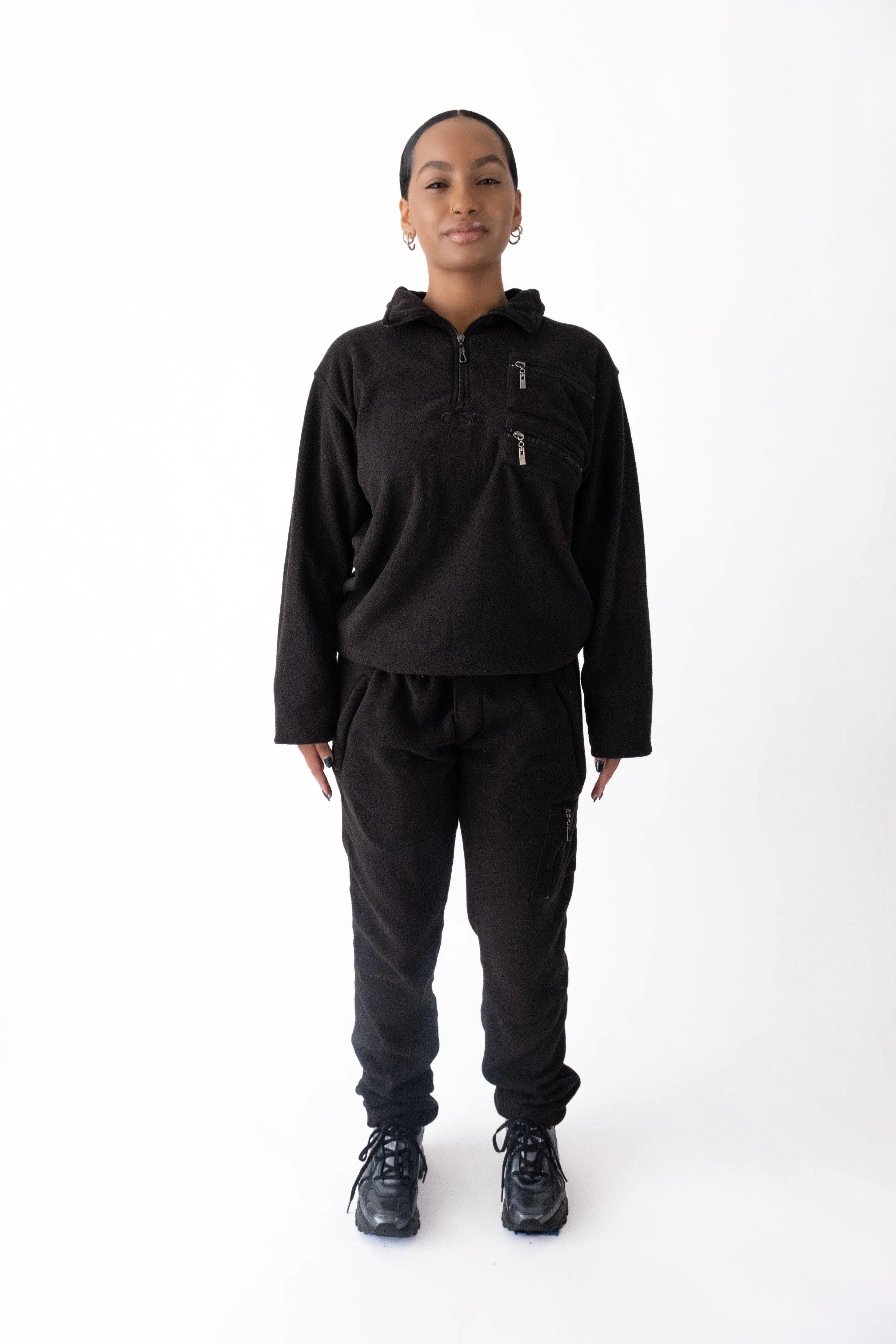 Kennedy Quarter-Zip Sweatpants (Onyx Grey)