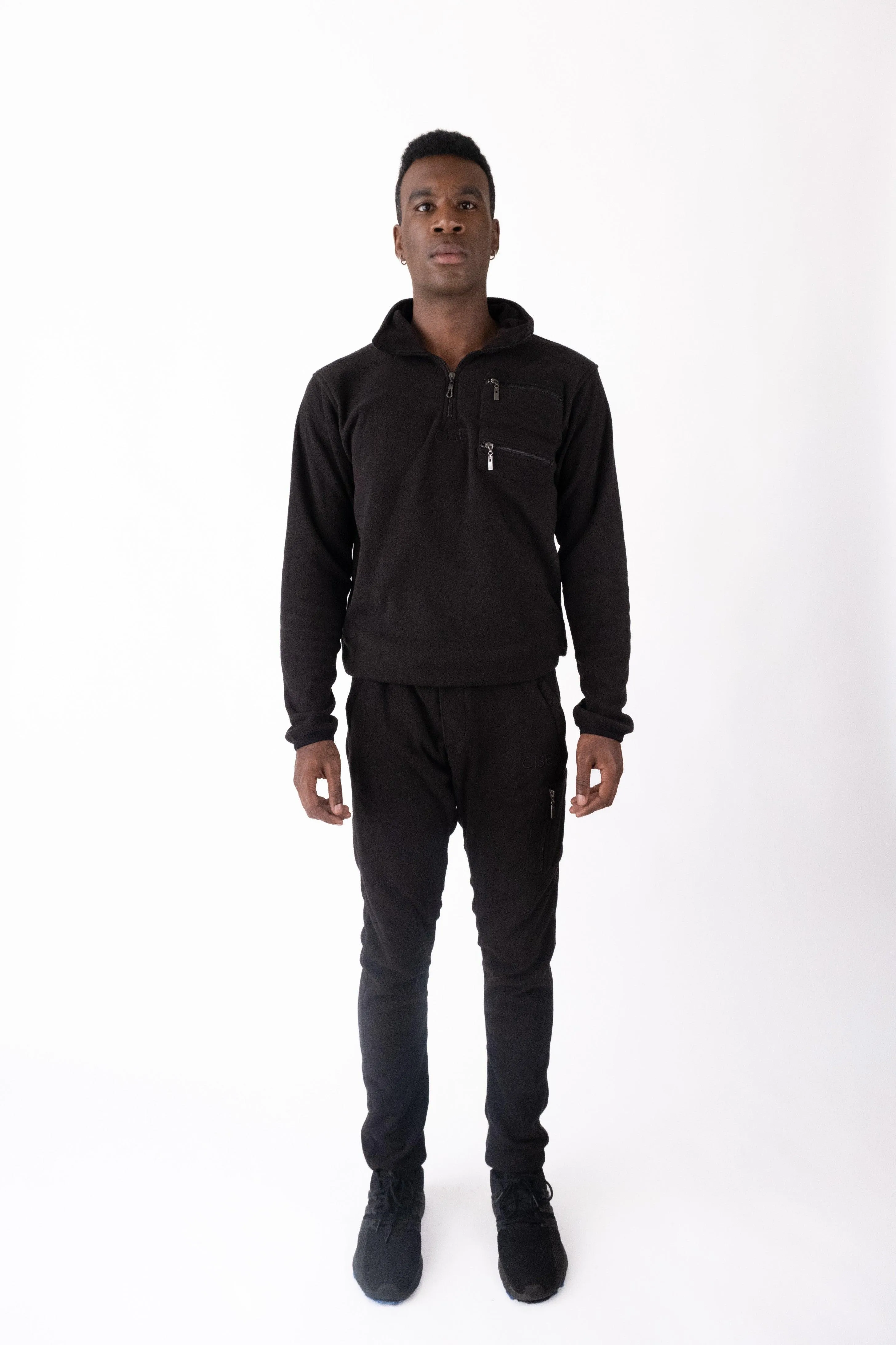 Kennedy Quarter-Zip Sweatpants (Onyx Grey)