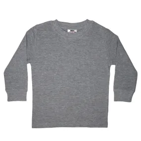 🎁Kids Thermal Long Sleeve Solid Shirt - Heather Grey