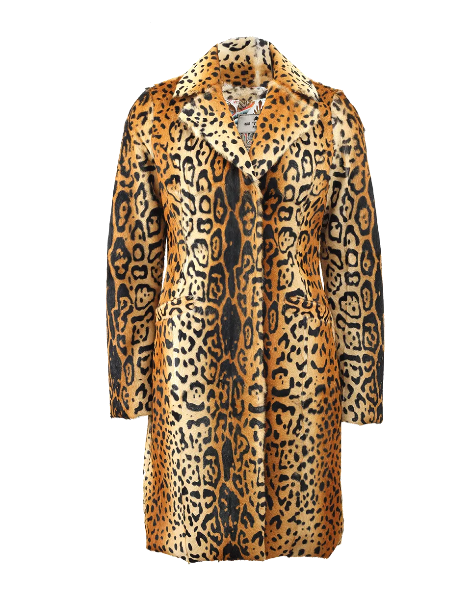 Lamb Leopard Print Coat