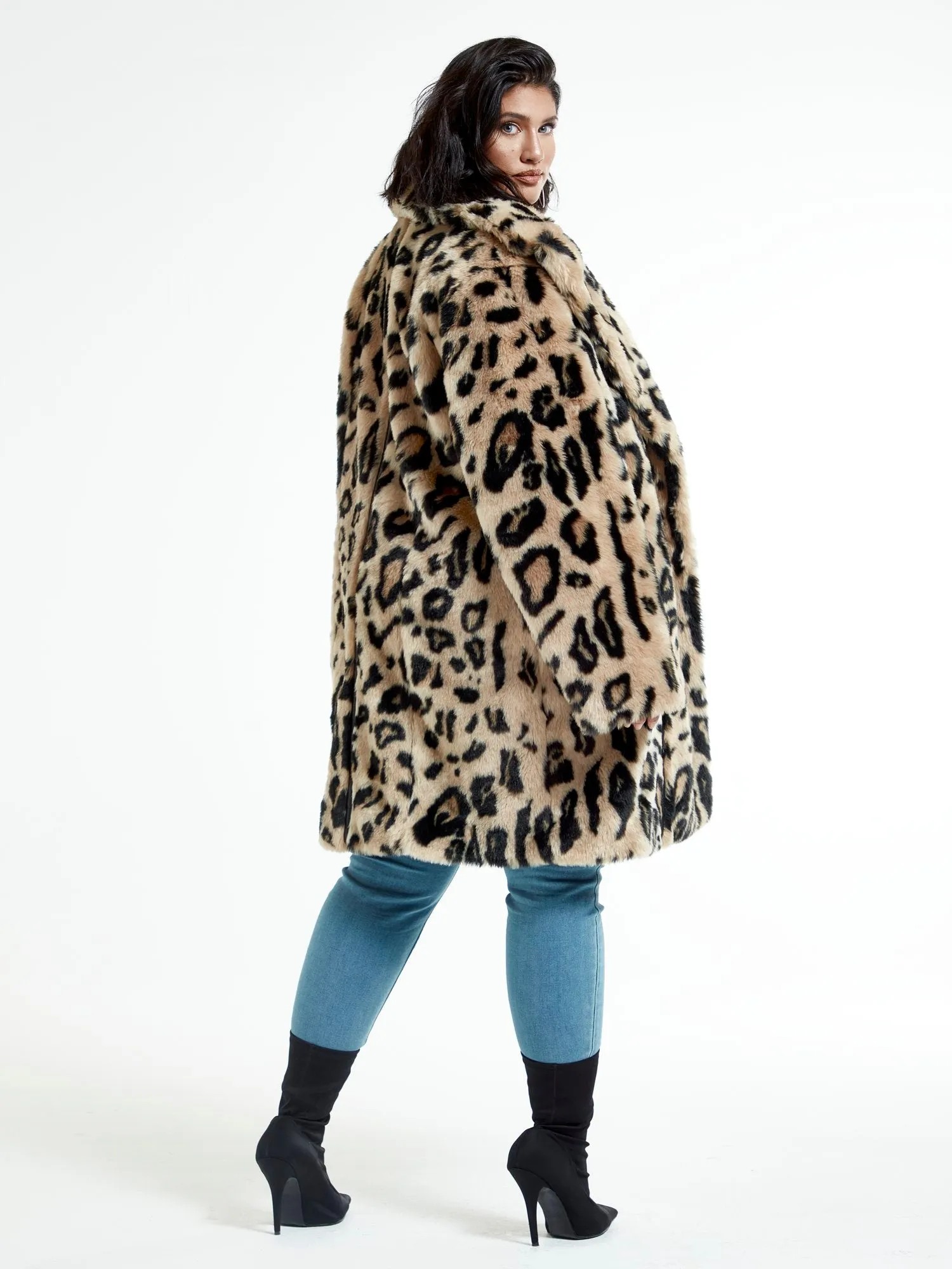 Leandra Leopard Faux Fur Coat