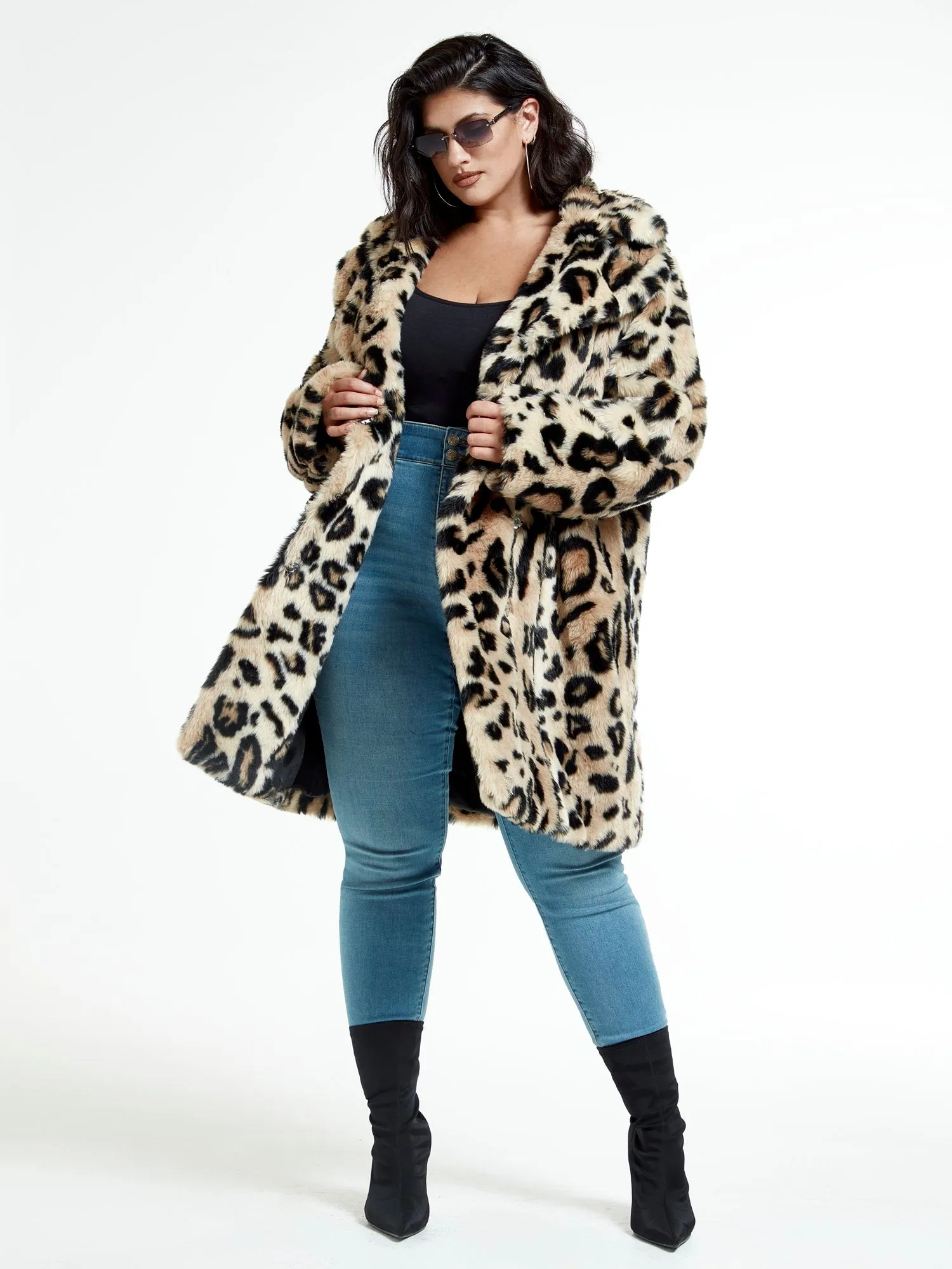 Leandra Leopard Faux Fur Coat