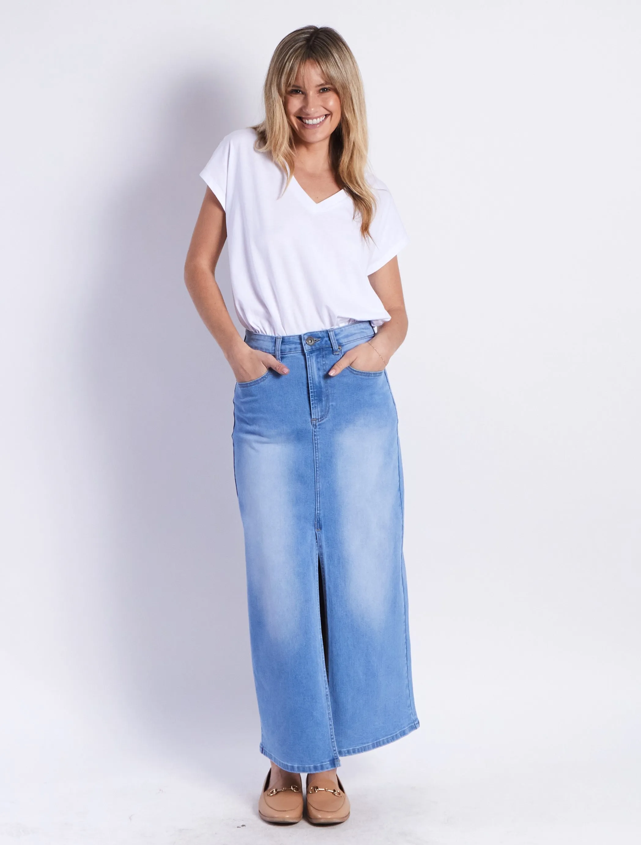 Lesley Denim Skirt - Blue