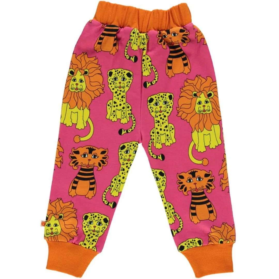 Lion, Tiger & Leopard Sweatpants (Carmine) (2-3 Years)