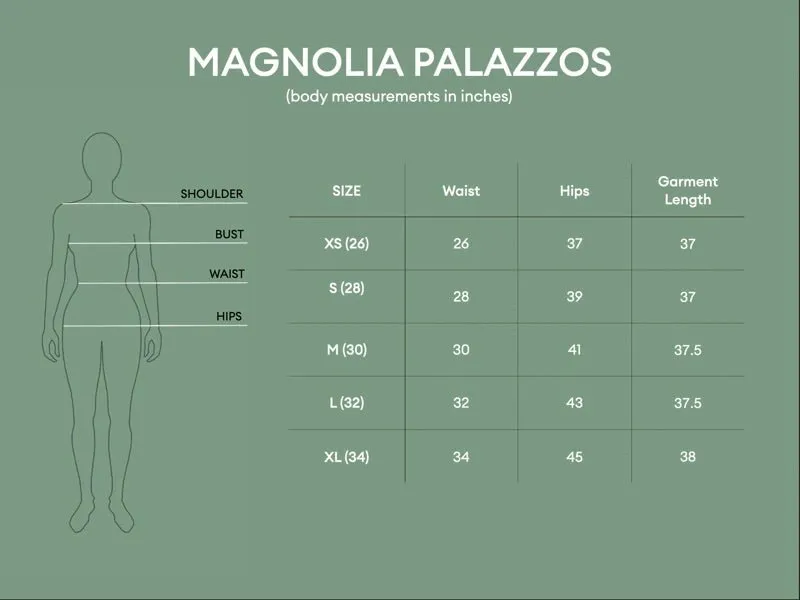 Magnolia Palazzos - Black