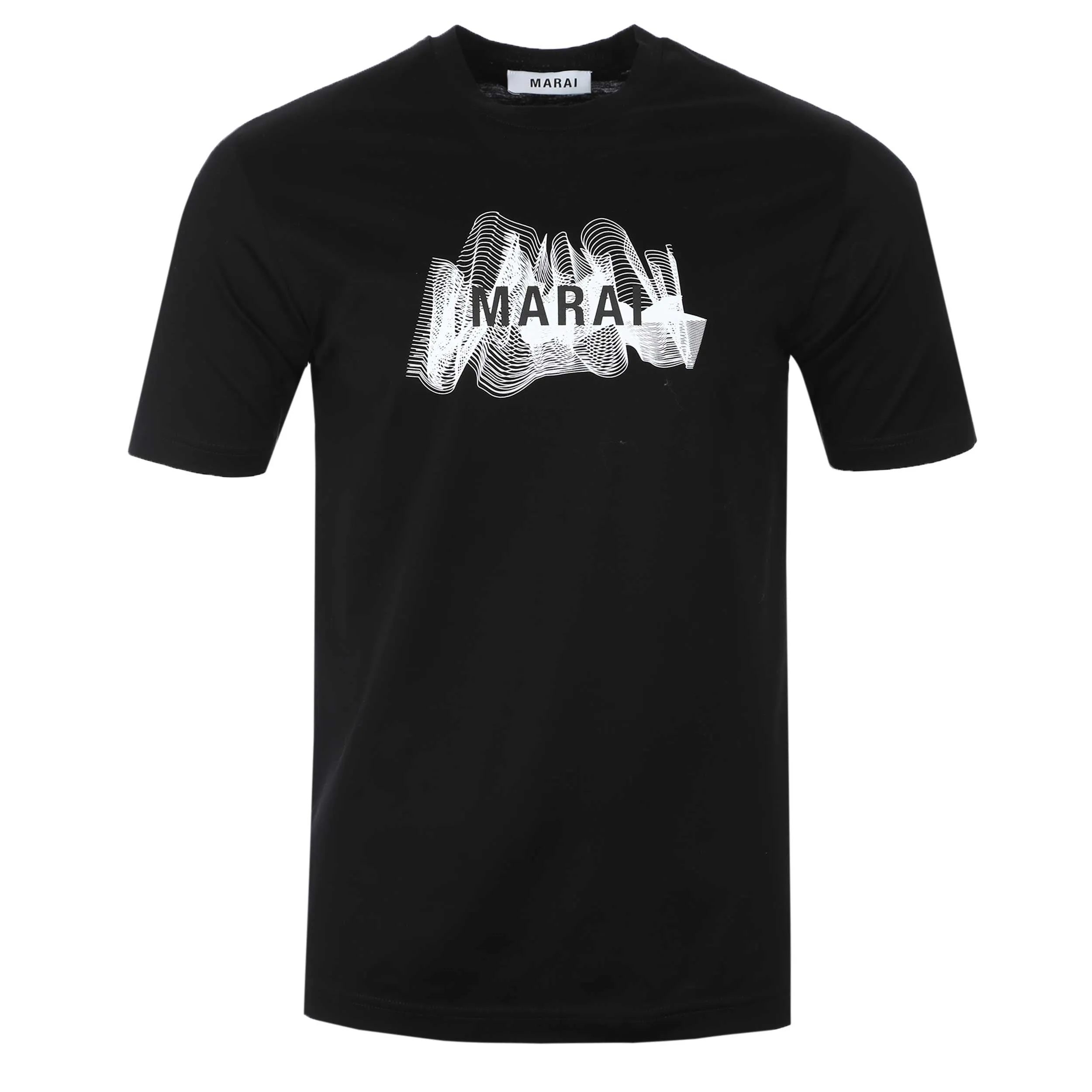 Marai Ripple Print T Shirt in Black