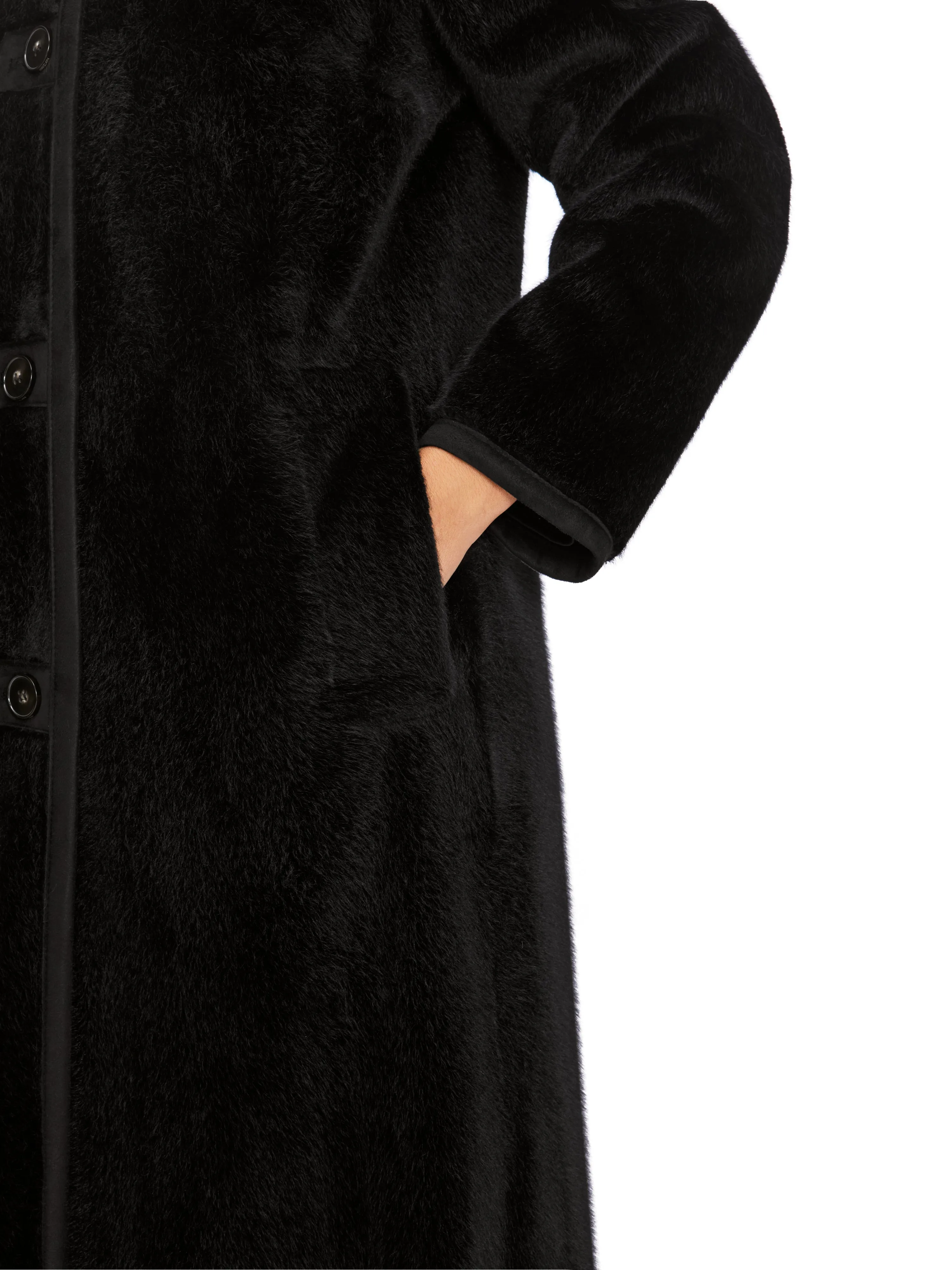 MARC CAIN Black Fur Coat