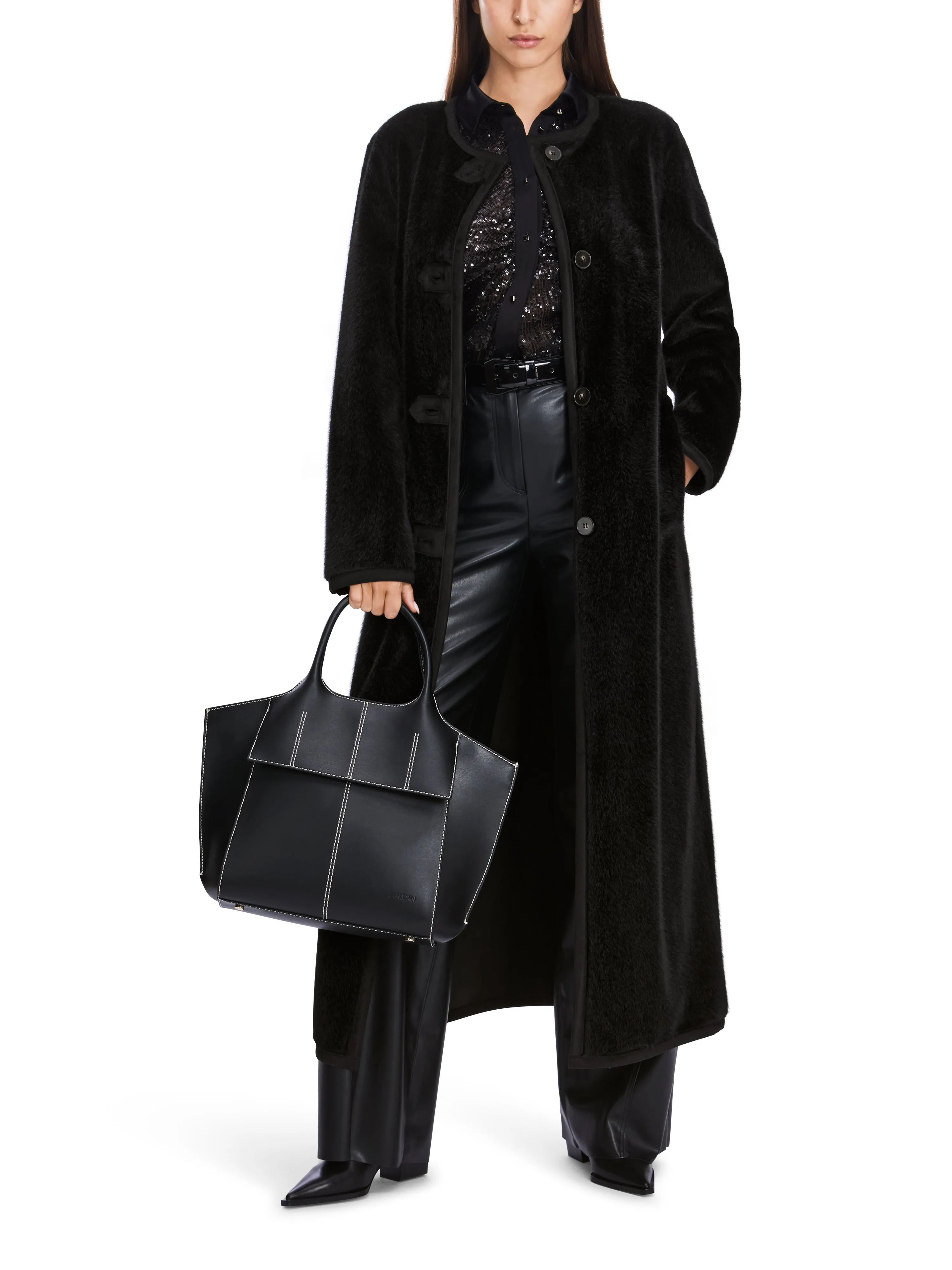 MARC CAIN Black Fur Coat