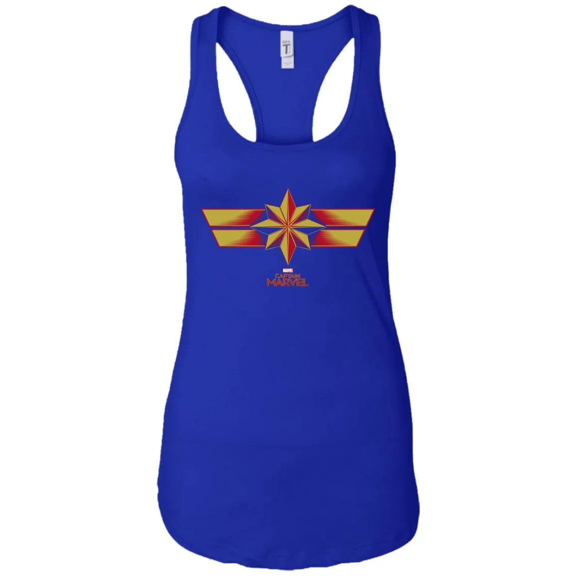 Marvel Captain Marvel Retro Red Yellow Logo Women Tank Top