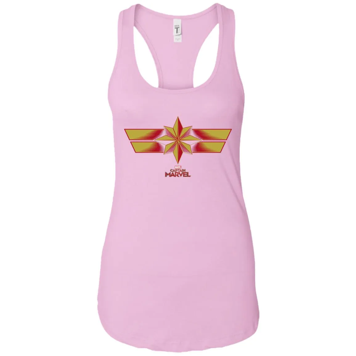 Marvel Captain Marvel Retro Red Yellow Logo Women Tank Top