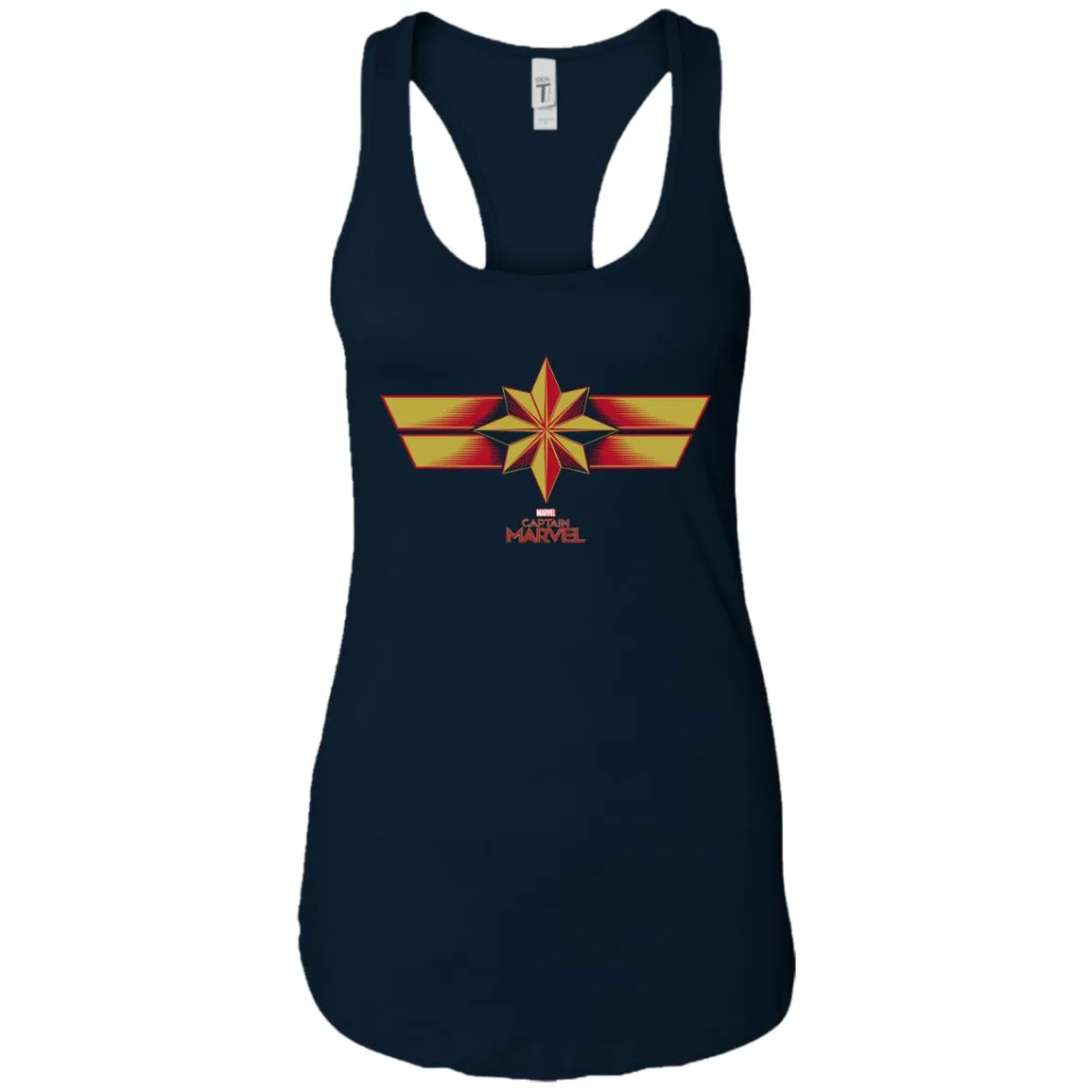 Marvel Captain Marvel Retro Red Yellow Logo Women Tank Top