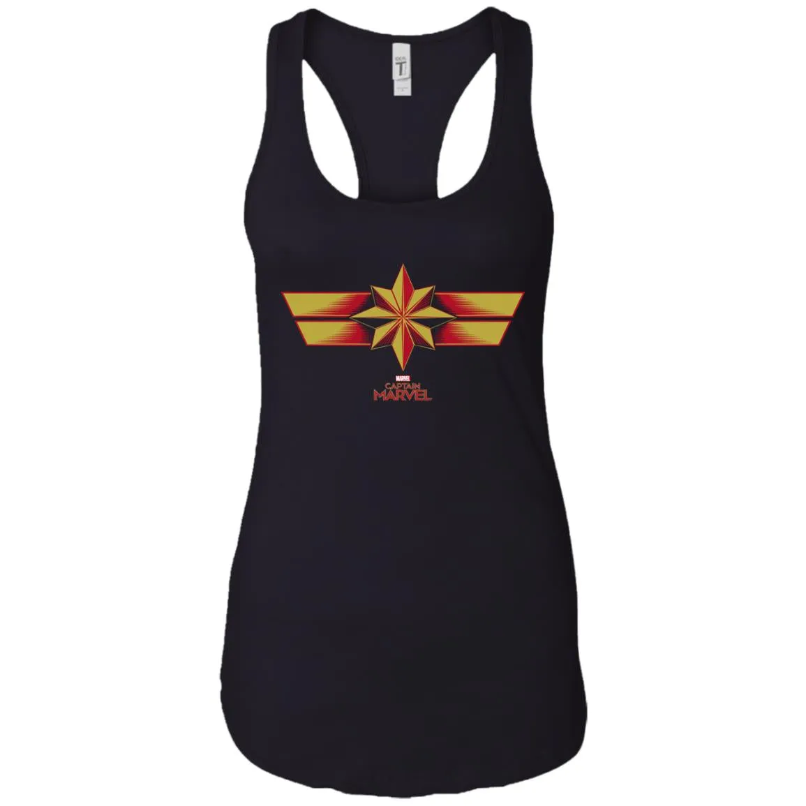 Marvel Captain Marvel Retro Red Yellow Logo Women Tank Top