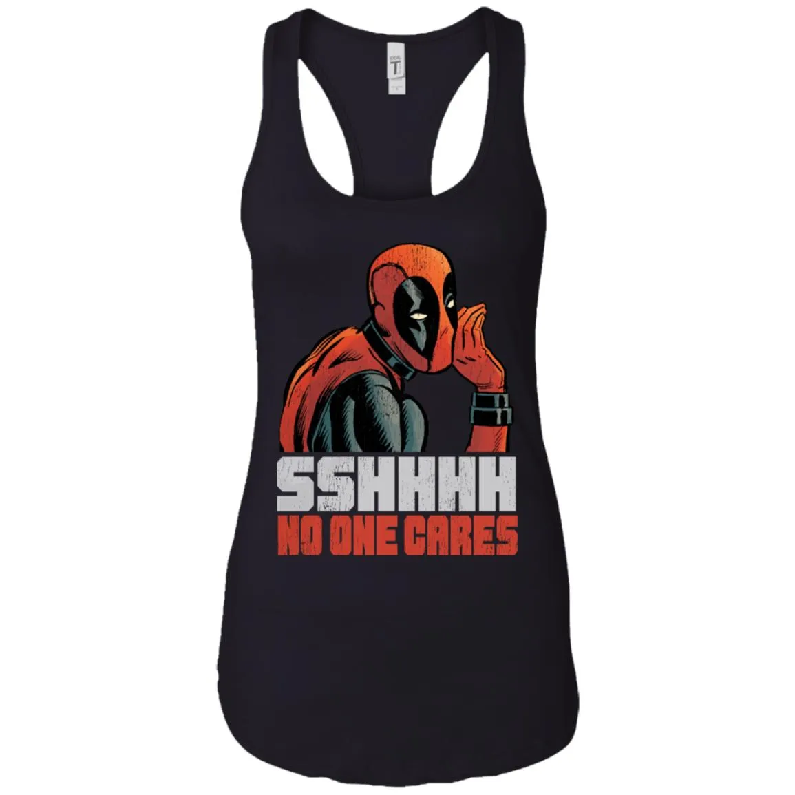 Marvel Deadpool Shhh No One Cares Whisper Women Tank Top