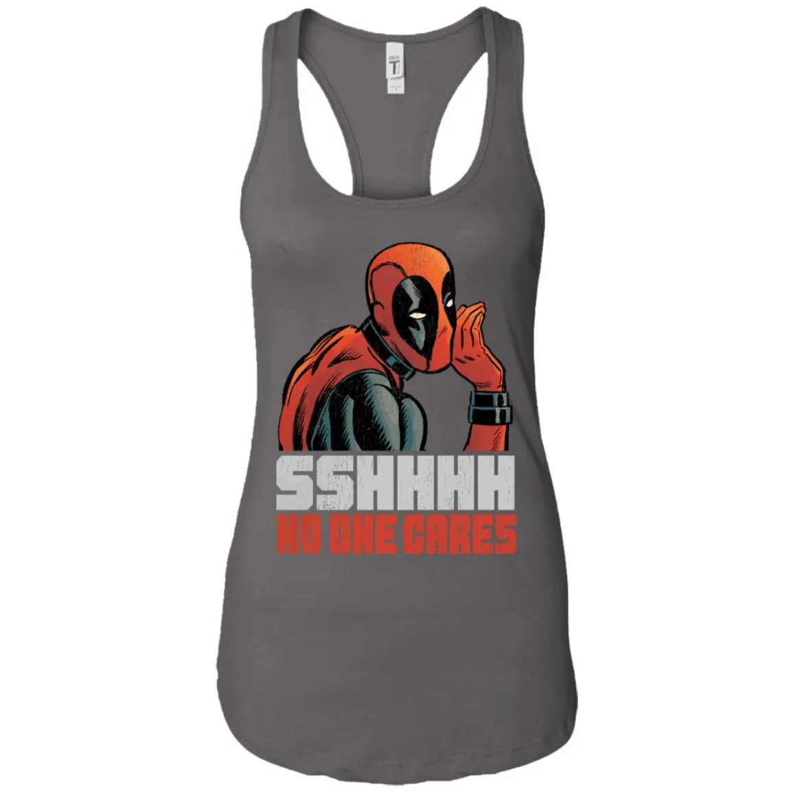 Marvel Deadpool Shhh No One Cares Whisper Women Tank Top