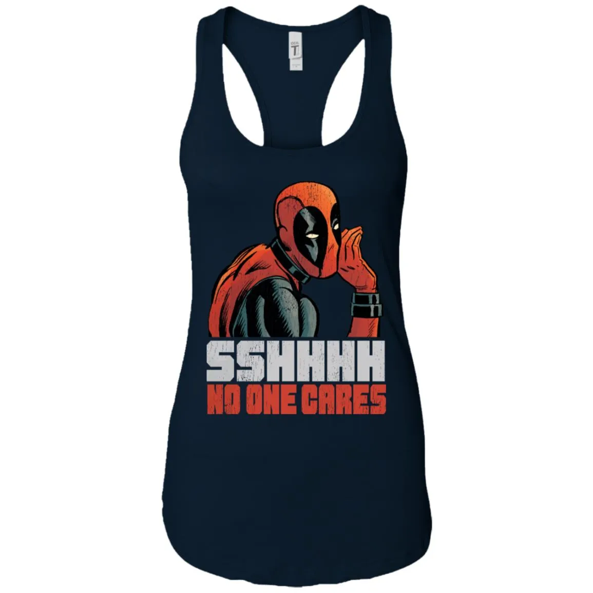 Marvel Deadpool Shhh No One Cares Whisper Women Tank Top