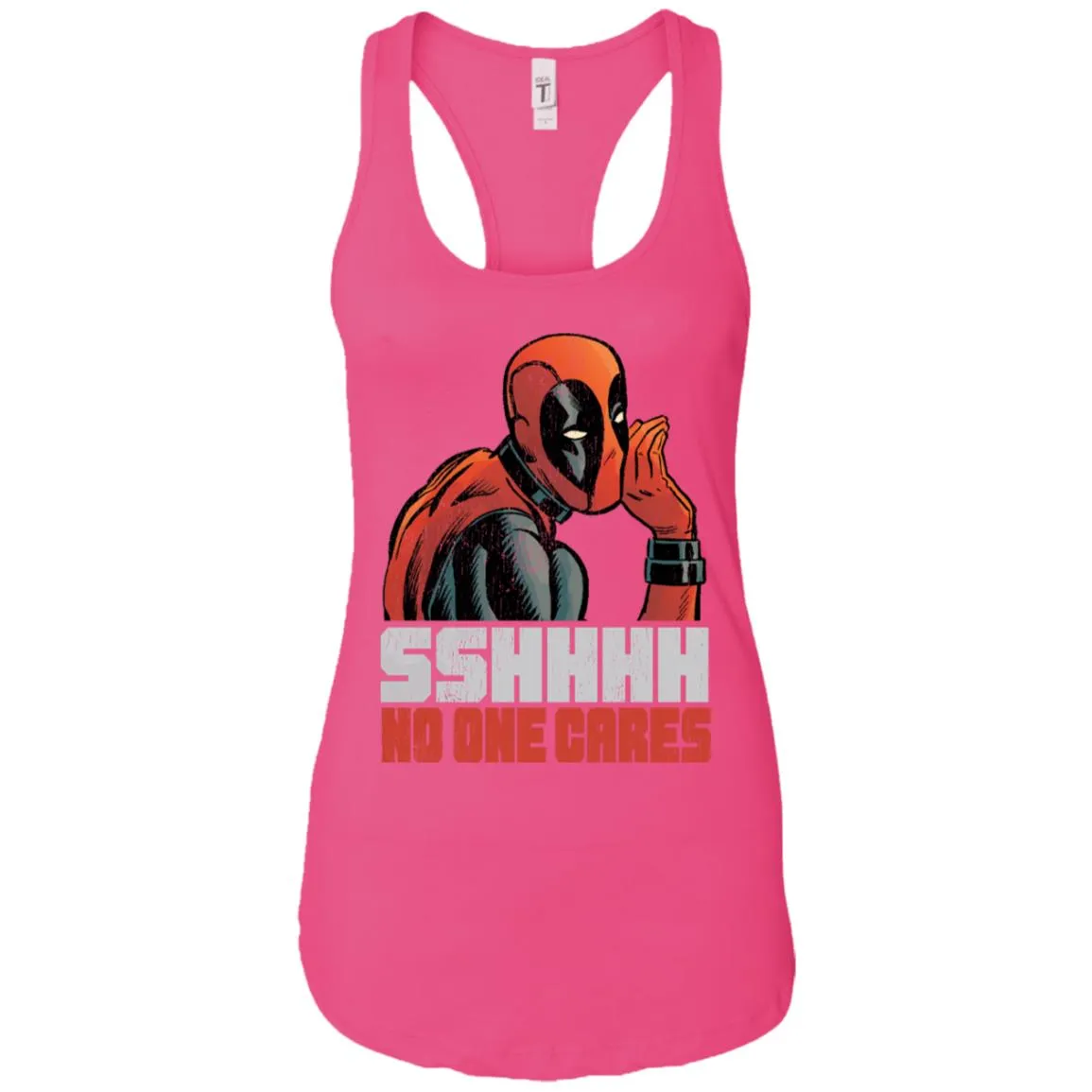 Marvel Deadpool Shhh No One Cares Whisper Women Tank Top