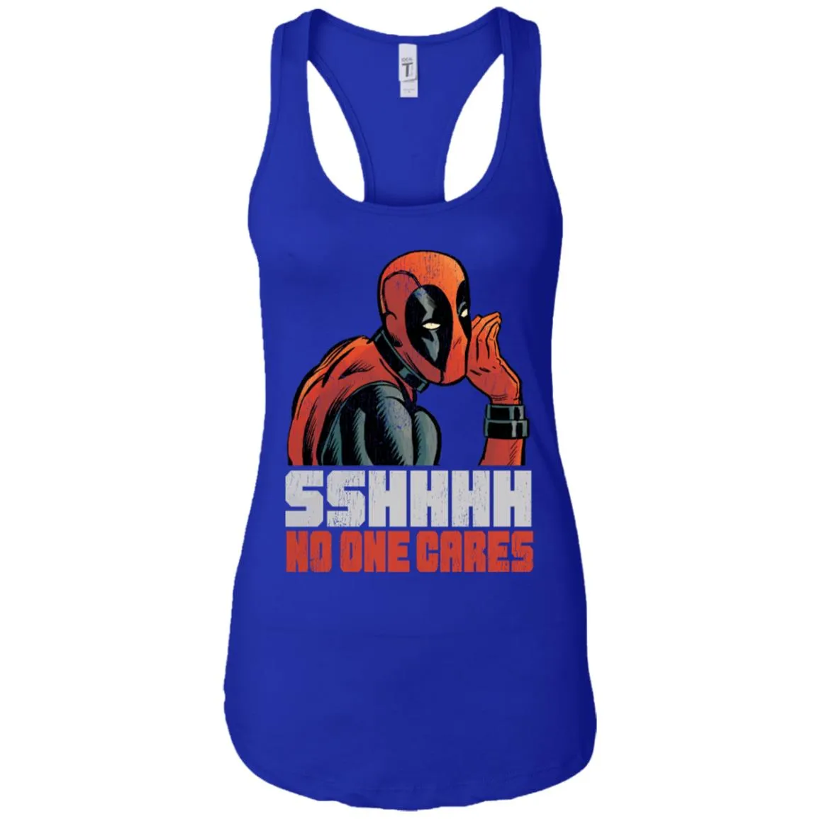 Marvel Deadpool Shhh No One Cares Whisper Women Tank Top