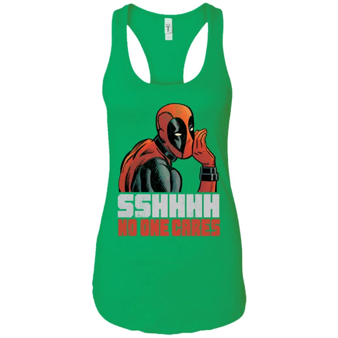 Marvel Deadpool Shhh No One Cares Whisper Women Tank Top