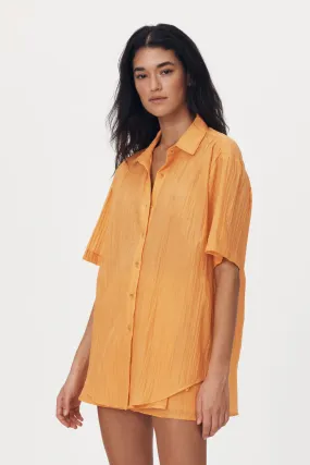 Mason Silk Shirt - Valencia Orange