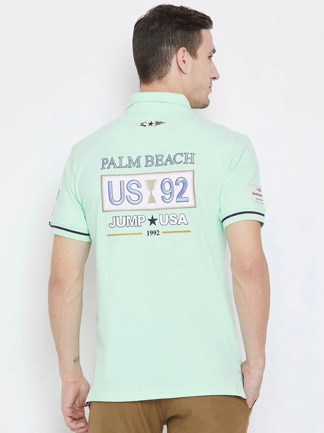 Men Teal Casual Polos t-Shirt