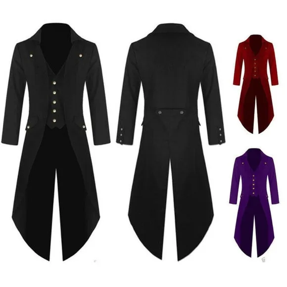 Men's Blue Steampunk Victorian Inspired Tailcoat