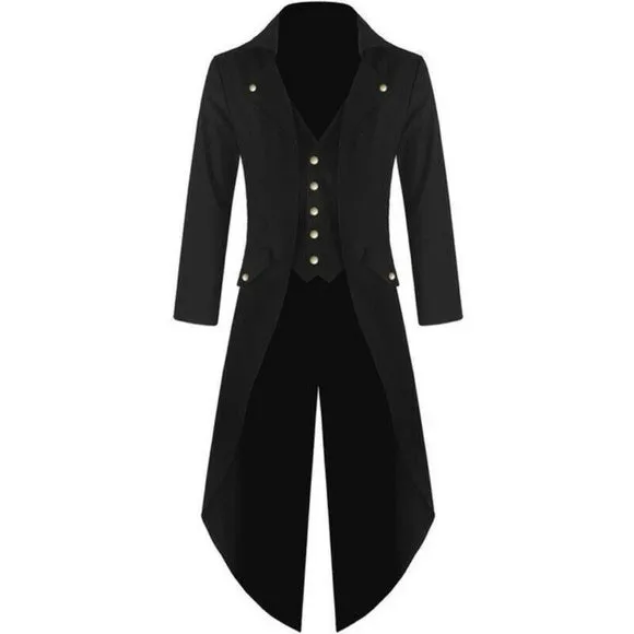 Men's Blue Steampunk Victorian Inspired Tailcoat