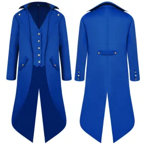 Men's Blue Steampunk Victorian Inspired Tailcoat