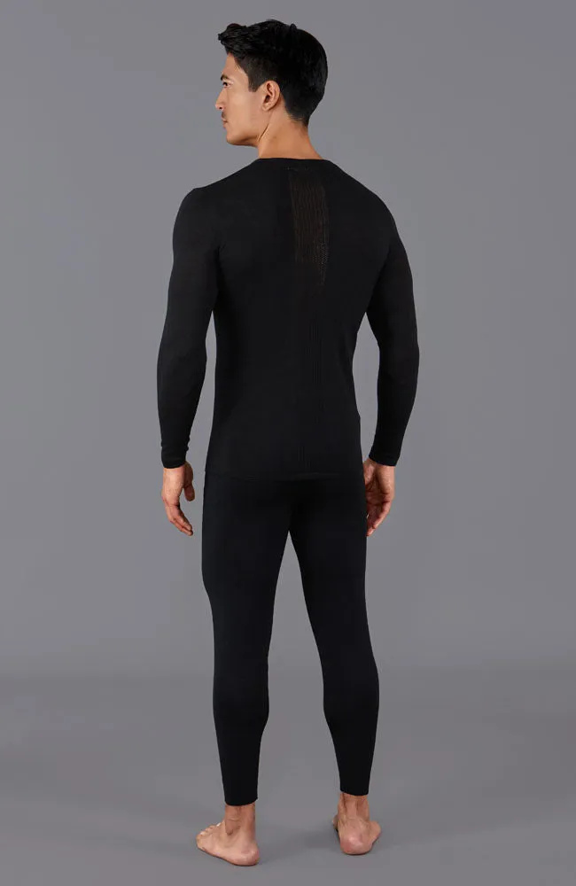 Mens Midweight Merino Activewear Base Layer Top