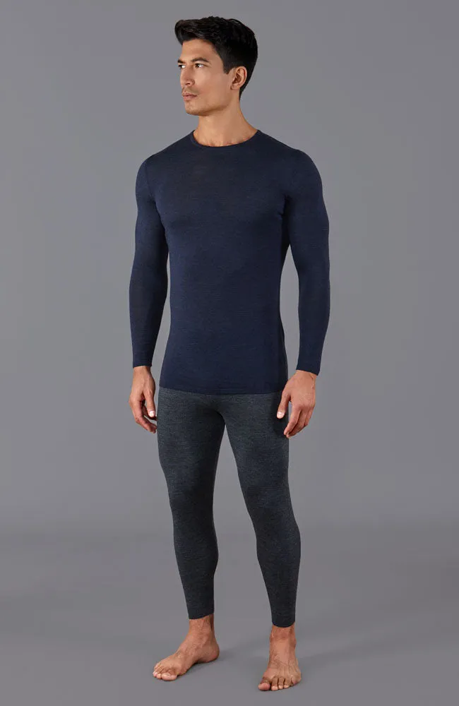 Mens Midweight Merino Activewear Base Layer Top