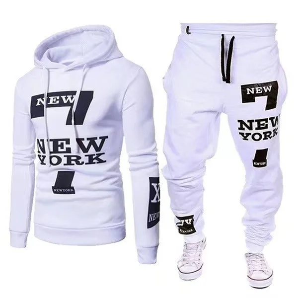 Men's SweatPants Casual Sports hooded Couple Set