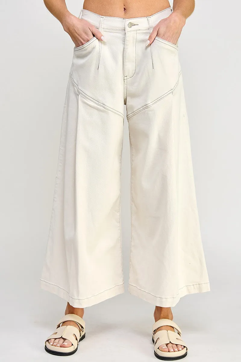 MID RISE FLARE PANTS