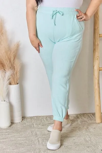 Mint Drawstring Knit Jogger - Ultra Soft