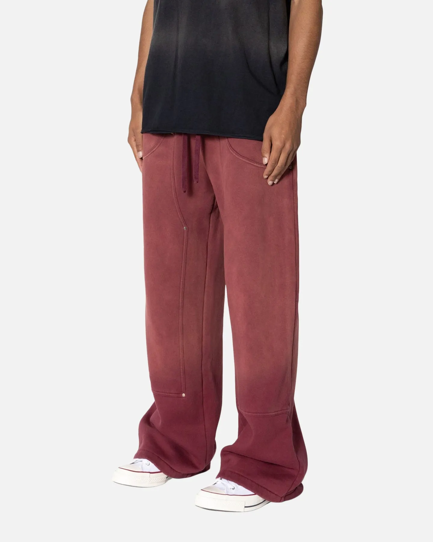 MNML West Double Knee Sweatpants Red