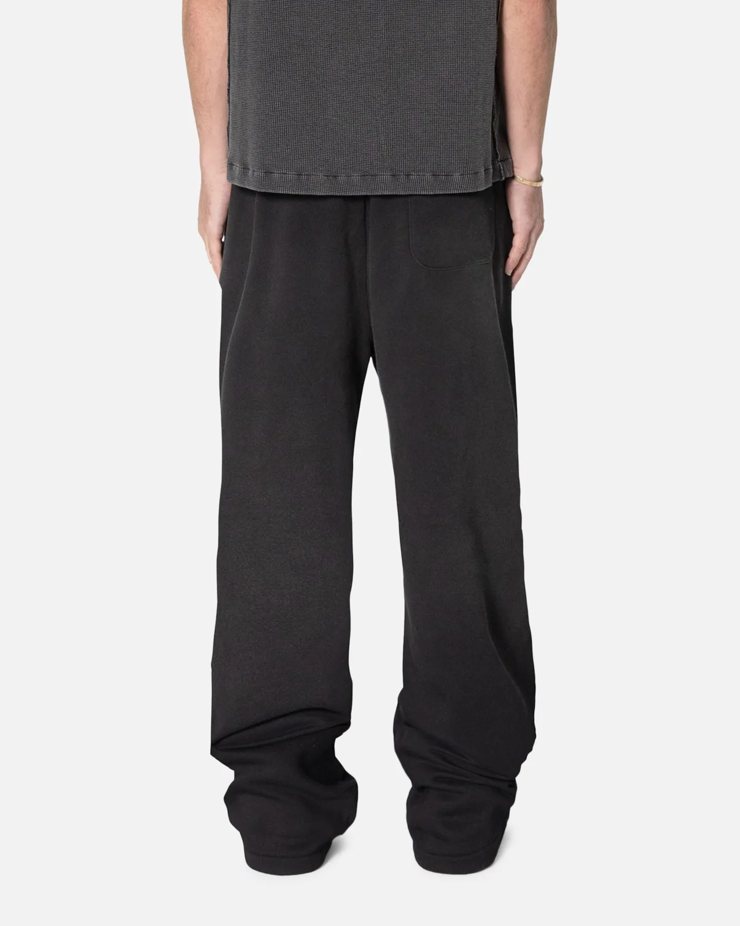 MNML West Double Knee Sweatpants Washed Black